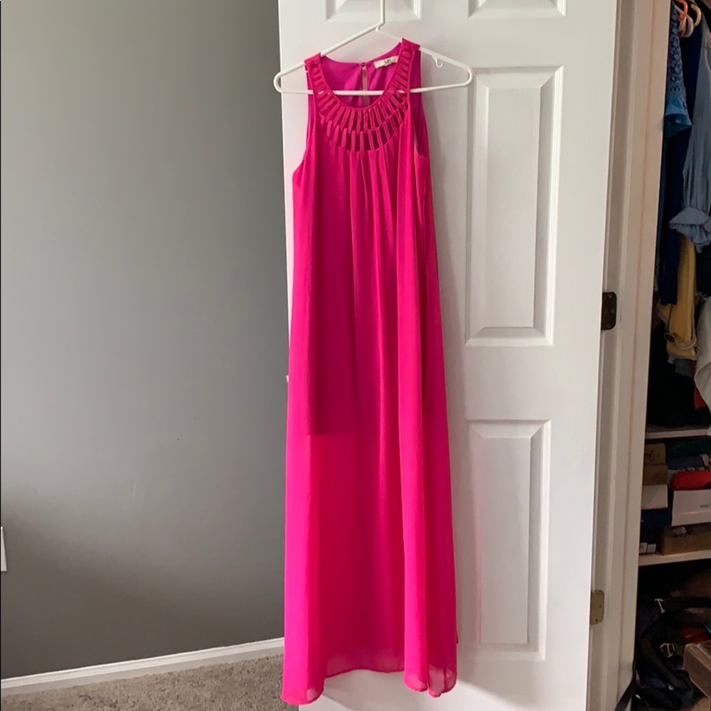Hot pink maxi dress